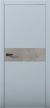 Изображение товара Межкомнатная дверь с экошпоном Aurum Doors Паладий Pd 5 Deep Blue Кромка ABC Бетон LOFT