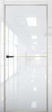 Изображение товара Межкомнатная дверь с экошпоном Aurum Doors Платина Pt 2 Crystall White Gold Edition