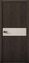 Изображение товара Межкомнатная дверь с экошпоном Aurum Doors Плутоний Pu 5 Дуб Темный Black Edition Силк Грей