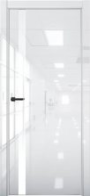 Изображение товара Межкомнатная дверь с экошпоном Aurum Doors Платина Pt 7 Crystall White Al White Белый лакобель
