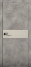 Изображение товара Межкомнатная дверь с экошпоном Aurum Doors Плутоний Pu 5 Бетон LOFT Al White Силк Грей