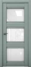 Изображение товара Межкомнатная дверь с экошпоном Aurum Doors Кобальт Co 24 Deep Green Белый лакобель