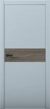 Изображение товара Межкомнатная дверь с экошпоном Aurum Doors Паладий Pd 5 Deep Blue Кромка ABC Дуб Миндаль