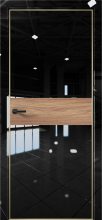 Изображение товара Межкомнатная дверь с экошпоном Aurum Doors Платина Pt 5 Crystall Black Gold Edition Дуб Натуральный