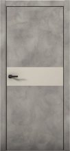 Изображение товара Межкомнатная дверь с экошпоном Aurum Doors Плутоний Pu 5 Бетон LOFT Black Edition Силк Грей
