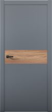 Изображение товара Межкомнатная дверь с экошпоном Aurum Doors Паладий Pd 5 Антрацит Кромка ABC Дуб Натуральный