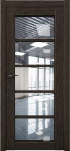 Изображение товара Межкомнатная дверь с экошпоном Aurum Doors Кобальт Co 23 Дуб Темный Прозрачное стекло