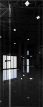 Изображение товара Межкомнатная дверь с экошпоном Aurum Doors Платина Pt 8 Crystall Black Black Edition Зеркало