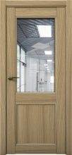 Изображение товара Межкомнатная дверь с экошпоном Aurum Doors Кобальт Co 33 Дуб Светлый Прозрачное зеркало