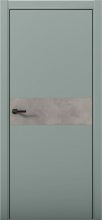 Изображение товара Межкомнатная дверь с экошпоном Aurum Doors Паладий Pd 5 Deep Green Black Edition Бетон LOFT