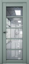 Изображение товара Межкомнатная дверь с экошпоном Aurum Doors Кобальт Co 23 Deep Green Прозрачное зеркало