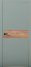 Изображение товара Межкомнатная дверь с экошпоном Aurum Doors Паладий Pd 5 Deep Green Gold Edition Дуб Натуральный
