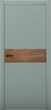 Изображение товара Межкомнатная дверь с экошпоном Aurum Doors Паладий Pd 5 Deep Green Кромка ABC Орех Пекан