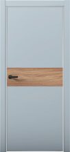 Изображение товара Межкомнатная дверь с экошпоном Aurum Doors Паладий Pd 5 Deep Blue Al White Дуб Натуральный