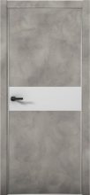 Изображение товара Межкомнатная дверь с экошпоном Aurum Doors Плутоний Pu 5 Бетон LOFT Анодированная кромка Al Манхэттен