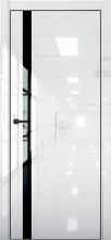 Изображение товара Межкомнатная дверь с экошпоном Aurum Doors Платина Pt 7 Crystall White Black Edition Черный лакобель