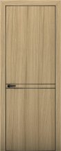 Изображение товара Межкомнатная дверь с экошпоном Aurum Doors Плутоний Pu 9 Дуб Светлый Black Edition