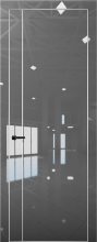 Изображение товара Межкомнатная дверь с экошпоном Aurum Doors Платина Pt 10 Crystall Gray Анодированная кромка Al