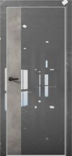 Изображение товара Межкомнатная дверь с экошпоном Aurum Doors Платина Pt 6 Crystall Gray Al White Бетон LOFT
