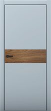 Изображение товара Межкомнатная дверь с экошпоном Aurum Doors Паладий Pd 5 Deep Blue Black Edition Орех Пекан
