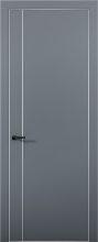 Изображение товара Межкомнатная дверь с экошпоном Aurum Doors Палладий Pd 10 Антрацит Анодированная кромка Al