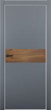 Изображение товара Межкомнатная дверь с экошпоном Aurum Doors Паладий Pd 5 Антрацит Al White Орех Пекан