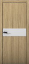Изображение товара Межкомнатная дверь с экошпоном Aurum Doors Плутоний Pu 5 Дуб Светлый Black Edition Манхэттен