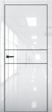 Изображение товара Межкомнатная дверь с экошпоном Aurum Doors Платина Pt 3 Crystall White Black Edition