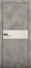 Изображение товара Межкомнатная дверь с экошпоном Aurum Doors Плутоний Pu 5 Бетон LOFT Black Edition Магнолия