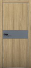 Изображение товара Межкомнатная дверь с экошпоном Aurum Doors Плутоний Pu 5 Дуб Светлый Анодированная кромка Al Антрацит