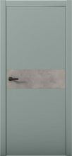 Изображение товара Межкомнатная дверь с экошпоном Aurum Doors Паладий Pd 5 Deep Green Кромка ABC Бетон LOFT