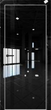 Изображение товара Межкомнатная дверь с экошпоном Aurum Doors Платина Pt 7 Crystall Black Al White Черный лакобель