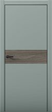 Изображение товара Межкомнатная дверь с экошпоном Aurum Doors Паладий Pd 5 Deep Green Black Edition Дуб Миндаль
