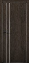 Изображение товара Межкомнатная дверь с экошпоном Aurum Doors Плутоний Pu 4 Дуб Темный Анодированная кромка Al