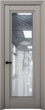 Изображение товара Межкомнатная дверь с экошпоном Aurum Doors Кобальт Co 38 Варм грей Прозрачное зеркало