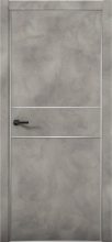Изображение товара Межкомнатная дверь с экошпоном Aurum Doors Плутоний Pu 3 Бетон LOFT Анодированная кромка Al