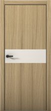 Изображение товара Межкомнатная дверь с экошпоном Aurum Doors Плутоний Pu 5 Дуб Светлый Black Edition Магнолия