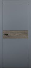 Изображение товара Межкомнатная дверь с экошпоном Aurum Doors Паладий Pd 5 Антрацит Black Edition Дуб Миндаль