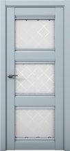 Изображение товара Межкомнатная дверь с экошпоном Aurum Doors Кобальт Co 24 Deep Blue Стекло Ромб