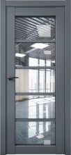 Изображение товара Межкомнатная дверь с экошпоном Aurum Doors Кобальт Co 23 Антрацит Прозрачное стекло