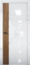 Изображение товара Межкомнатная дверь с экошпоном Aurum Doors Платина Pt 6 Crystall White Al White Орех Пекан