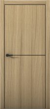 Изображение товара Межкомнатная дверь с экошпоном Aurum Doors Плутоний Pu 2 Дуб Светлый Black Edition
