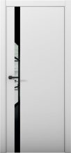 Изображение товара Межкомнатная дверь с экошпоном Aurum Doors Паладий Pd 7 Манхэттен Кромка ABC Черный лакобель