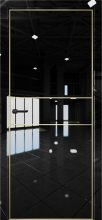 Изображение товара Межкомнатная дверь с экошпоном Aurum Doors Платина Pt 3 Crystall Black Gold Edition