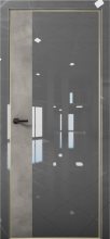 Изображение товара Межкомнатная дверь с экошпоном Aurum Doors Платина Pt 6 Crystall Gray Gold Edition Бетон LOFT