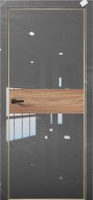Изображение товара Межкомнатная дверь с экошпоном Aurum Doors Платина Pt 5 Crystall Gray Gold Edition Дуб Натуральный