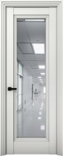 Изображение товара Межкомнатная дверь с экошпоном Aurum Doors Кобальт Co 38 Милк Зеркало