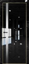 Изображение товара Межкомнатная дверь с экошпоном Aurum Doors Платина Pt 7 Crystall Black Gold Edition Сильвер грей