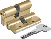 Изображение товара Цилиндровый механизм 164 DBN-E/70 (30+10+30) mm латунь 5 кл.