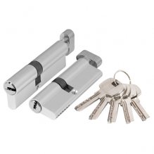 Изображение товара Цилиндровый механизм (AX202/70) AX2002Knob70 (30+10+30) CP хром с вертушкой